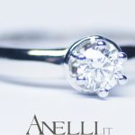 Anello Solitario 6 griffe 0,28 carati F-VVS1 GIA