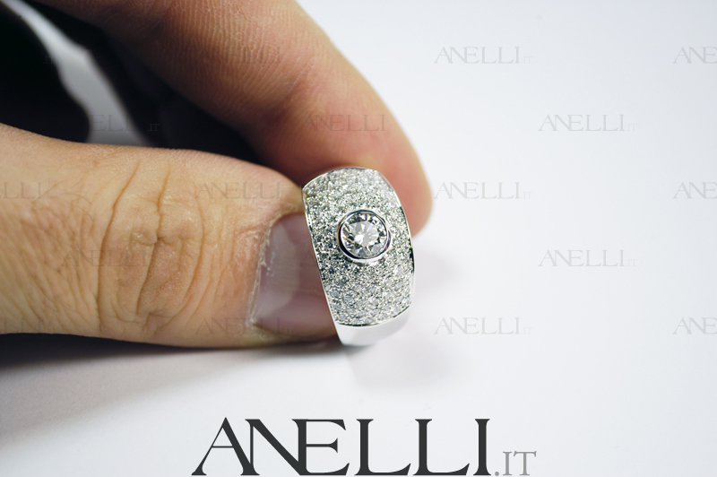 Anello Trilogy Anello Con PavÃ© E Logo Pandora Anello Solitario