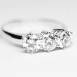 Anello trilogy 0,84 carati Diamanti colore F GIA