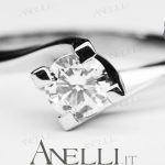 Platino con Diamante 0.45 colore D purezza VVS1