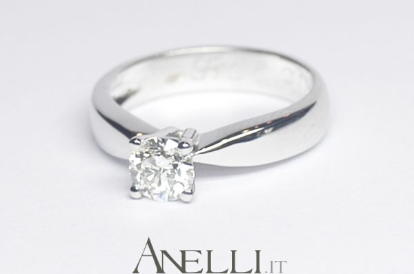 Solitario con Diamante 0,45 carati colore G purezza IF
