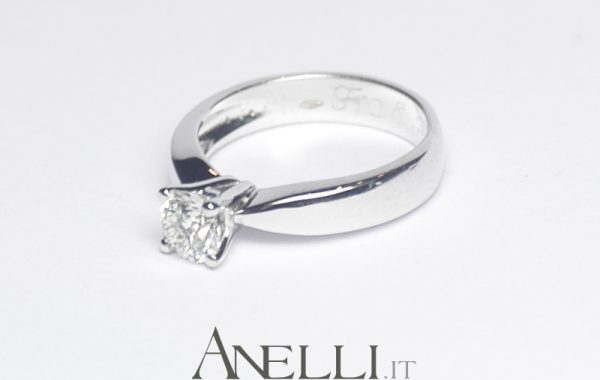 Solitario con Diamante 0,45 carati colore G purezza IF
