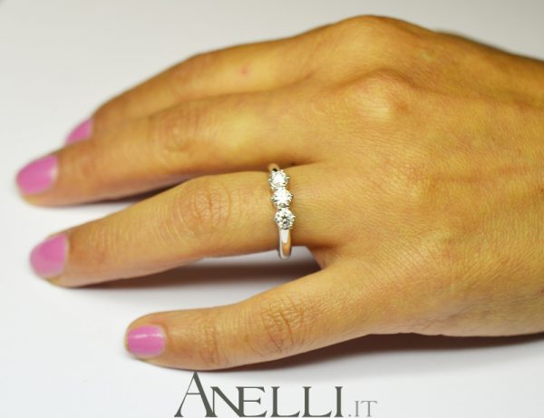 Trilogy di Diamanti 0,75 carati colore F purezza IF GIA