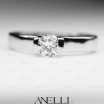 Anello 2 Griffe 0.42 carati colore D purezza VVS1