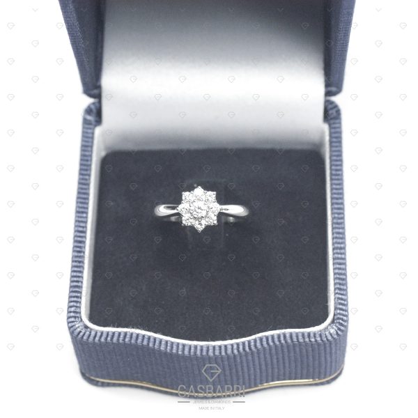 Anello a Fiore con Diamanti