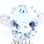 Anello acquamarina 3 carati