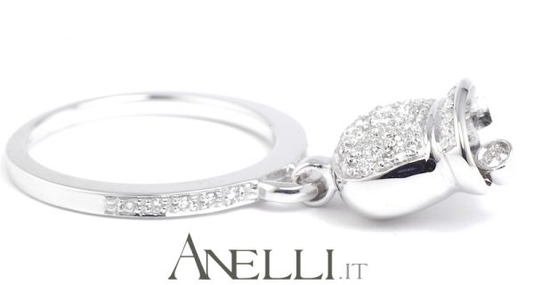 Anello campanellina bianca 0,35 ct.
