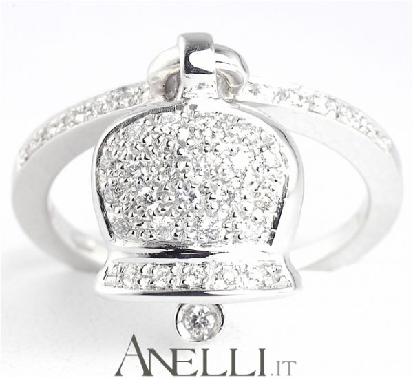 Anello campanellina bianca 0,35 ct.