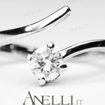 Anello con Diamante 0.40 ct colore D purezza VS1 GIA