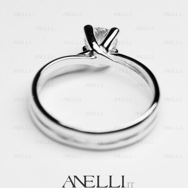 Anello con Diamante da collezione 0.45 carati D-IF
