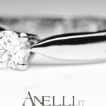 Anello Diamante Solitario 0.38 carati colore E purezza VS1