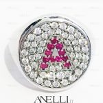 Anello da Mignolo con Diamanti e Rubini