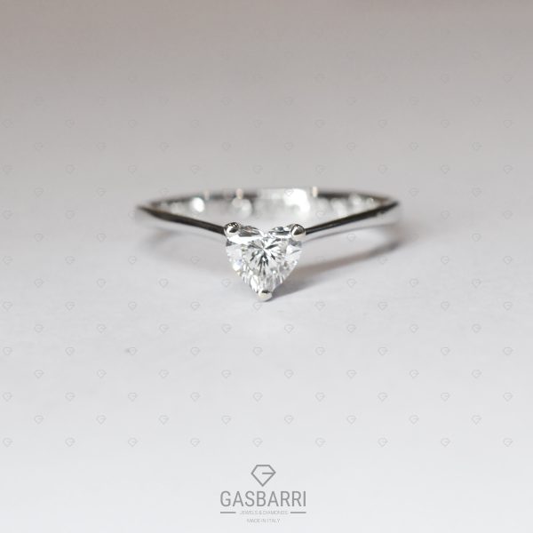 Anello Diamante Cuore 0.50 F-VVS1