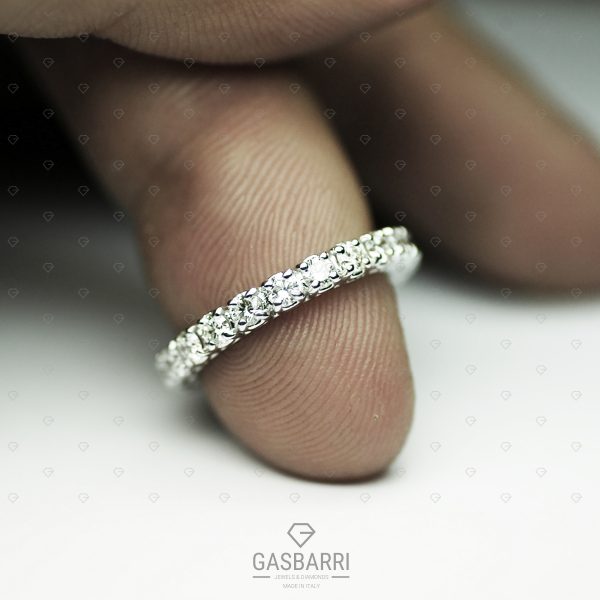Anello fedina giro 1,85 carati F-VVS1