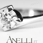 Anello Fidanzamento 0.45 carati colore D purezza VS1