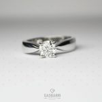Anello Fidanzamento con Diamante F-IF GIA America