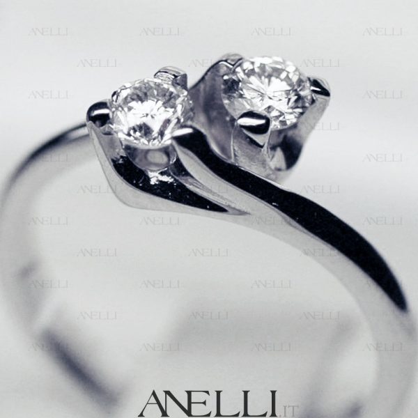 Anello Giulietta e Romeo da mezzo carato (F-VS1)