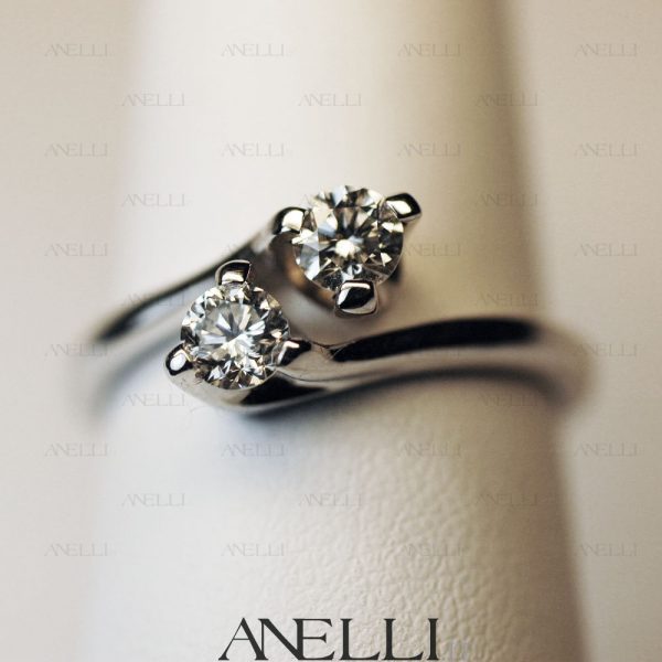 Anello Giulietta e Romeo da mezzo carato (F-VS1)