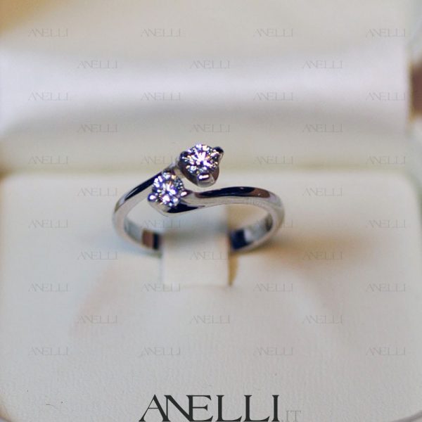 Anello Giulietta e Romeo da mezzo carato (F-VS1)
