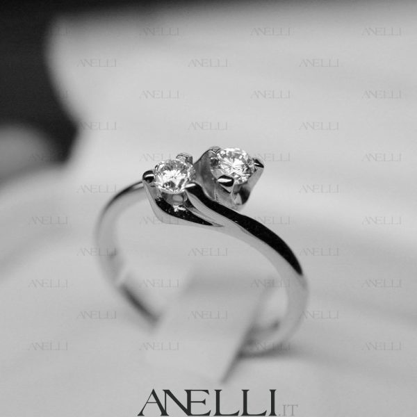 Anello Giulietta e Romeo da mezzo carato (F-VS1)