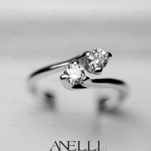Anello Giulietta e Romeo da mezzo carato (F-VS1)