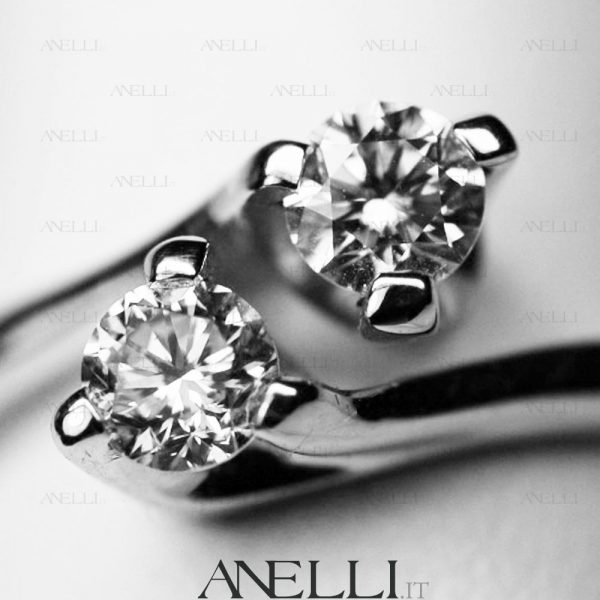 Anello Giulietta e Romeo da mezzo carato (F-VS1)