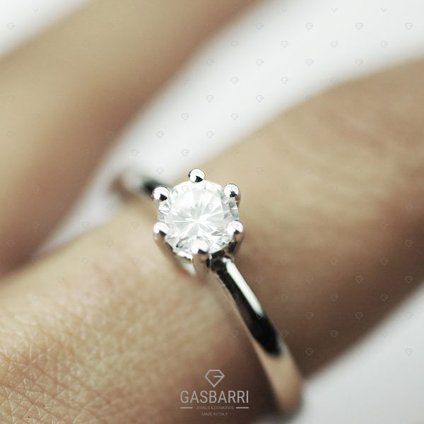 Anello Oro e Diamante 0.50 carati D-IF Triplo Excellent