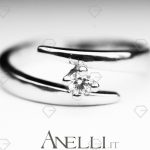 Anello solitario 0,085 carati