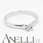 Anello solitario 0,10 carati