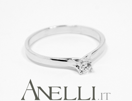 Anello solitario 0 10 carati Anelli
