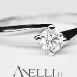 Anello Solitario 0.20 carati colore D purezza VS1 GIA