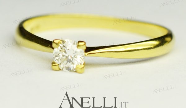 Anello Solitario 0.20 carati D-VVS1 GIA