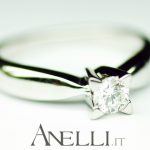 Anello Solitario 0,25 carati certificato GIA
