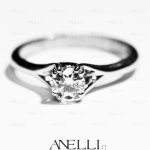 Anello Solitario 0.42 carati colore D purezza VVS1 GIA