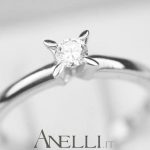 Anello Solitario con Diamante da 0,16 carati