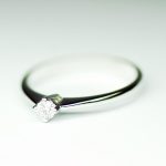 Anello solitario classico 0,12 carati
