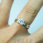 Anello Fidanzamento di 0.60 carati D-SI1 GIA