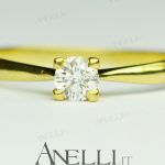 Anello Solitario Diamante 0.20 carati E-VS1 GIA