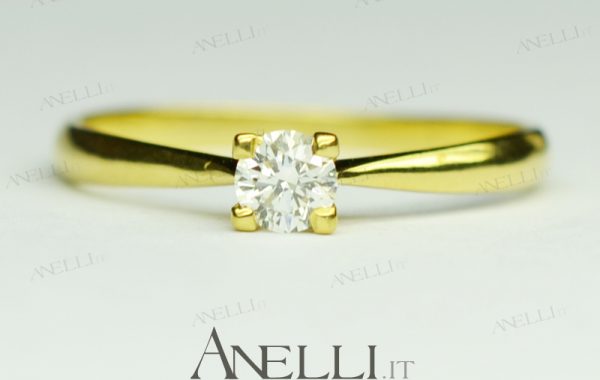 Anello Solitario Diamante 0.20 carati E-VS1 GIA