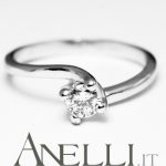 Anello Solitario Valentino 0,20 carati - Colore F - purezza massima IF