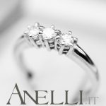 Anello Trilogy 0,12 carati colore F purezza massima