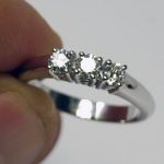 Anello trilogy 0,39 carati (Colore F - Purezza massima)