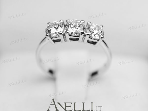 Anello Trilogy di 1 Carato E-VS1 GIA