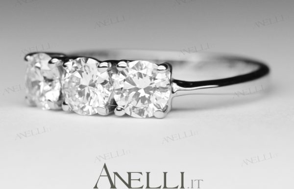 Anello Trilogy di 1 Carato E-VS1 GIA