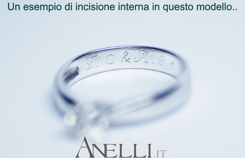 Anello con Diamante 0,45 carati colore E purezza VVS1