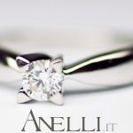 Anello solitario con Diamante di 0,40 carati (colore F - Purezza VS1)