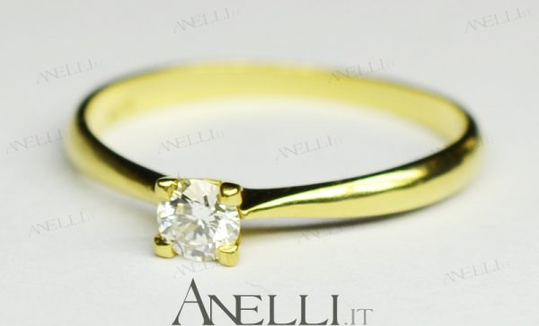 Solitario con Diamante 0.20 carati D-VS1 GIA