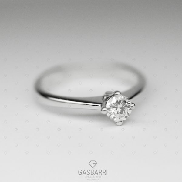 Solitario Diamante 0.28 D-IF Triplo Excellent GIA