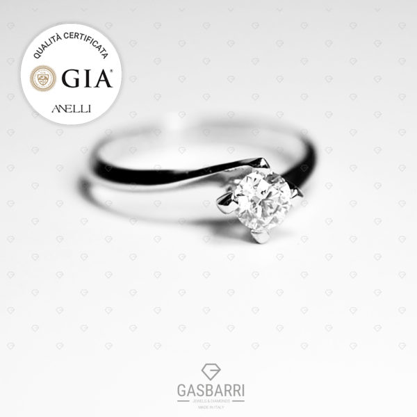 Solitario in Oro con Diamante 0.60 ct D-IF GIA