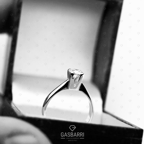 Solitario Oro Bianco Diamante 0.50 ct D-IF Triplo Excellent